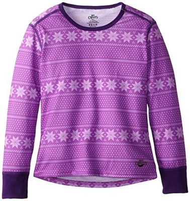 Hot Chillys Mädchen Langarmshirt Funktionsshirt Midweight, Rosa/Weiß,14-16 Jahre