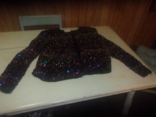 PAPELL BEADED SEQUINNED JACKET VINTAGE X L