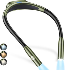 LED Neck Light Rechargeable Bendable Light for Crafting Knitting Deep Green