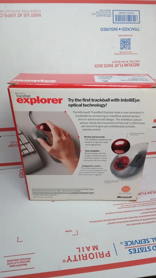 VTG Microsoft Trackball Explorer Mouse D68-00007 Sealed Pkg! Unopened! - Image 2 of 3