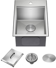 Kraus KCA-1801 Kore 22" Drop In Single Basin Stainless Steel - Stainless Steel