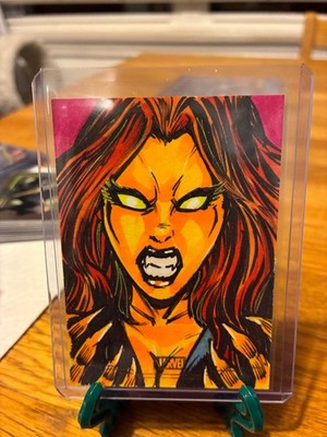 2026 Topps Chrome Marvel Tigra Sketch Loc Nguyen  1/1