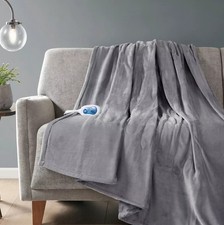 Beautyrest Microlight Grey Reversible Luxury ...