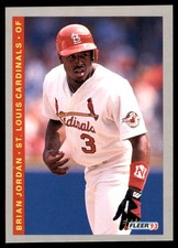 Brian Jordan 1993 Fleer #511 Cardinals MLB READ FREE SHIPPING AutographDen