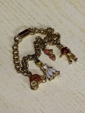 Vintage Disney Cinderella Charm Bracelet 7 Inches