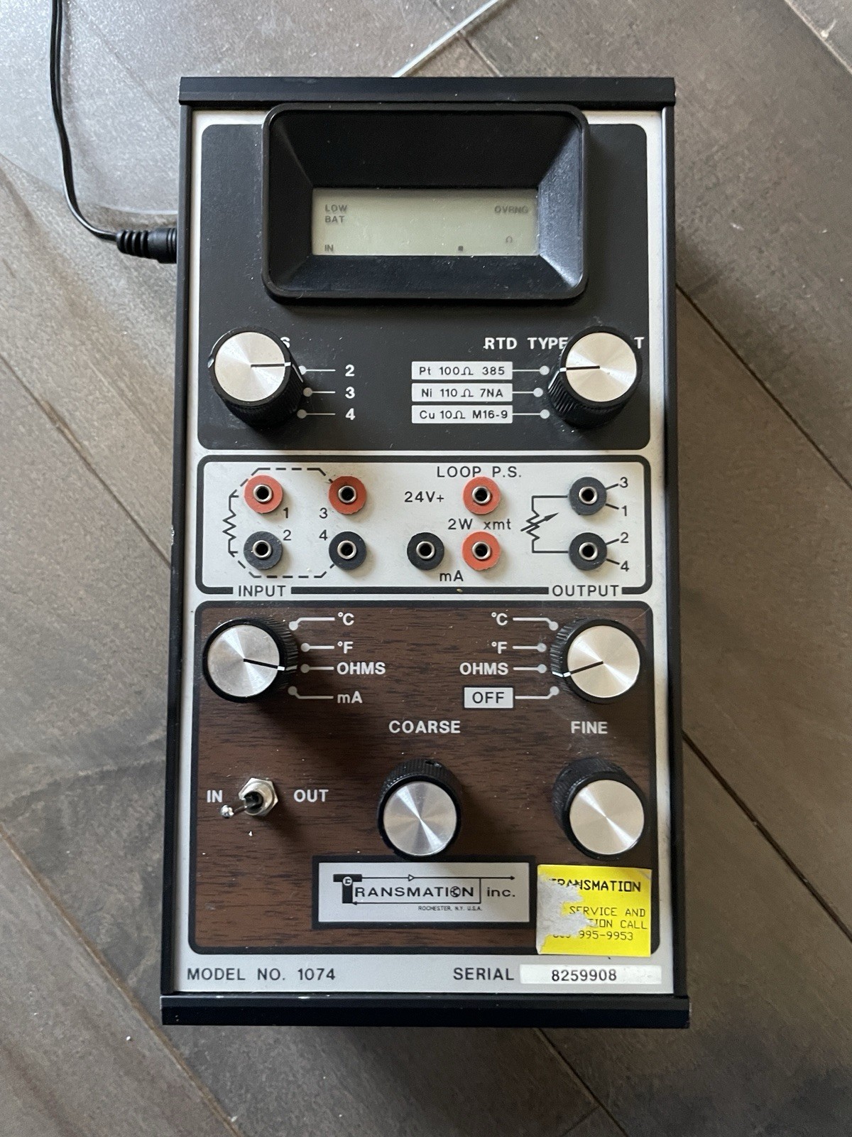 Transmation 1074 RTD Calibrator And RTD Simulator Model 1074. Hard Find