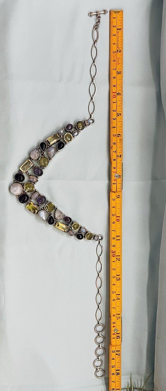 Sterling Silver Multi-gem Moonstone Tourmaline Am… - image 20