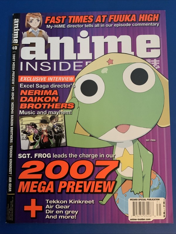 Anime Insider Magazine Issue 40 January 2007 Nerima Daikon Brothers Sgt. Frog