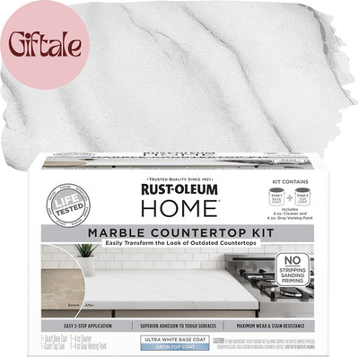 Rust-Oleum 384964 Home Marble Countertop Coating Kit, 72 Fl Oz, White
