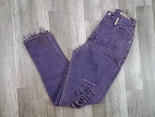 Vintage Sasson Denim Mom Jeans Purple 80's High Rise Tapered Women's Size Small