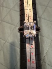 Vintage 925 Size 6 Ring W/ Cubic Zirconia Solitaire