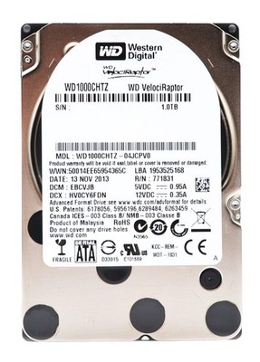 Western Digital 2.5'' 1TB WD1000CHTZ VelociRaptor SATA Festplatte 6Gbs Cache HDD