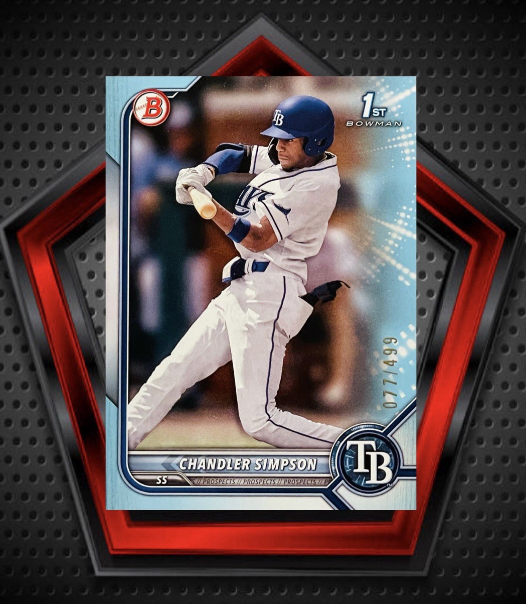 Chandler Simpson *77/499* 2022 1st Bowman Draft Sky Blue  #BD-26 Rays MLB