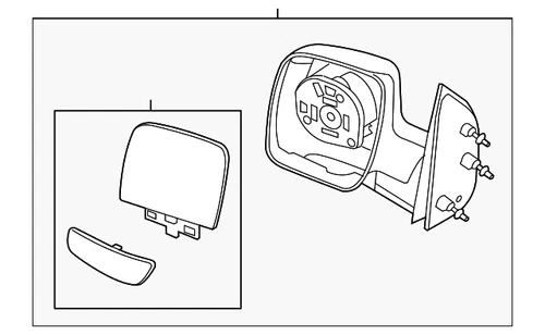 Genuine Ford Mirror Assembly 3C2Z-17683-FAA