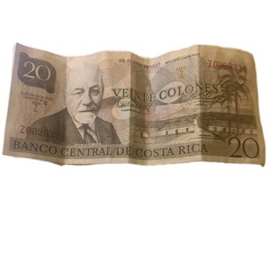 Costa Rica / Tyvek 20  Colones 28.6.1983 Series Z  Banknote