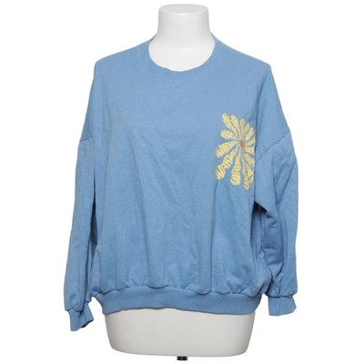 Alaçatı stili, Sweatshirt, Größe: XL, Blau/Gelb, Baumwolle/Polyester, Print #IdD