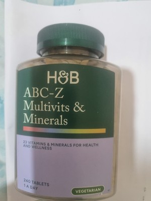 ABC PLUS Z MULTIVITAMINE & MINERALIEN -HOLLANDS & BARRETT -240 TABLETTEN- GROSS NW