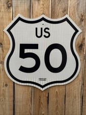 Authentic Lake Tahoe California US Route 50 Sign With CA Print Stamp