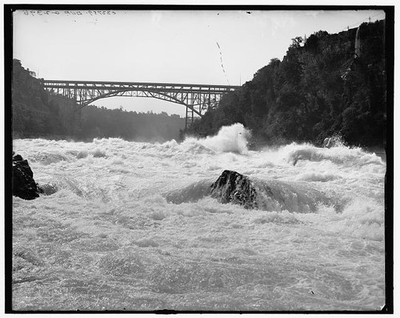 Photo:Niagara Falls NY Whirlpool Rapids Rainbow Bridge 1905 River Gorge