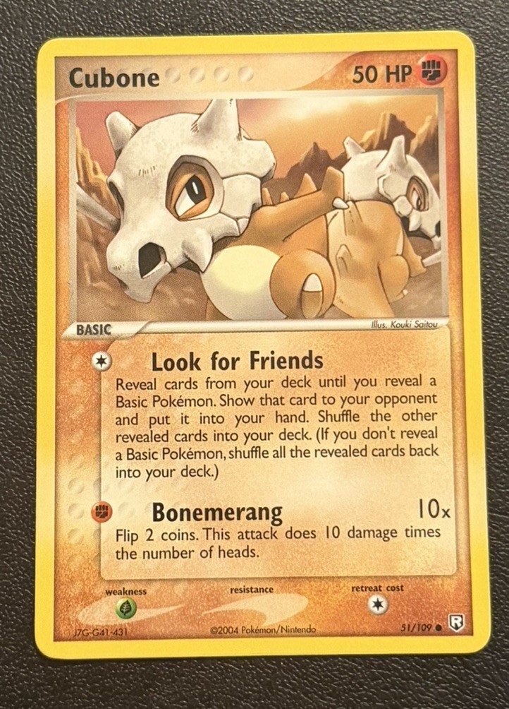 Cubone 51/109 Common Team Rocket Returns Pokemon Near Mint