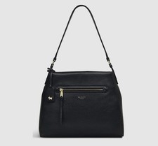 Image of Radley London Pickwick Black Leather Handbag with Dust Bag