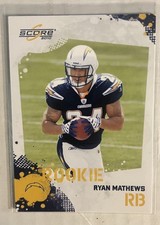 Ryan Mathews 2010 Score #386 RC San Diego Chargers Football Card