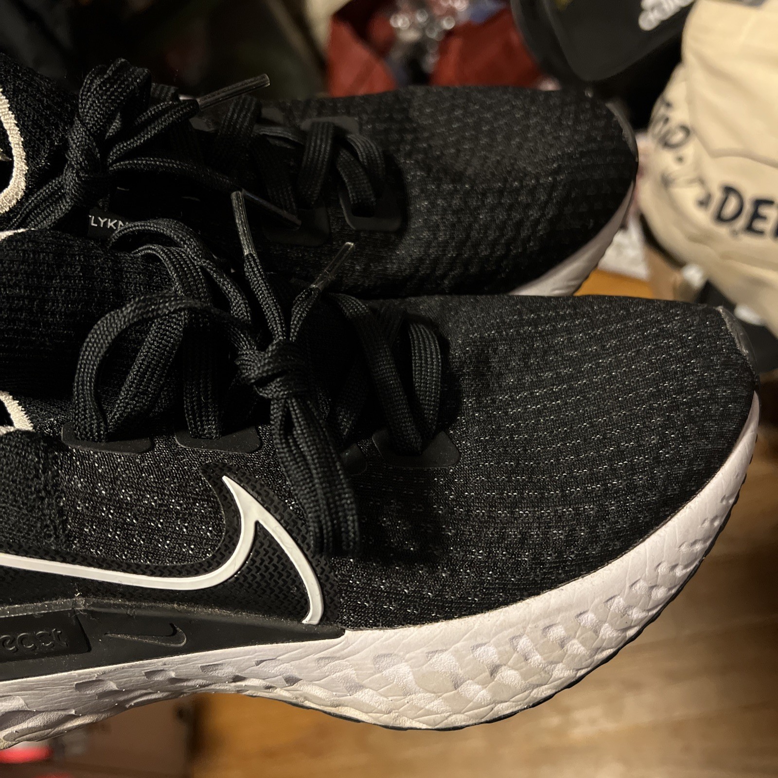 Nike React Infinity Run Black/White Women Size 10.5/Men 9 trainer.rare.marathon image 9