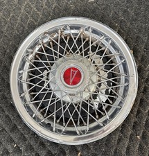 Vintage Pontiac 16 Wire Wheel Hubcaps Red Arrowhead
