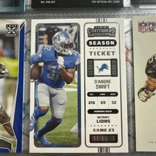 2022 Panini Contenders Optic DANDRE SWIFT NO.20 Season Ticket Black Pulsar
