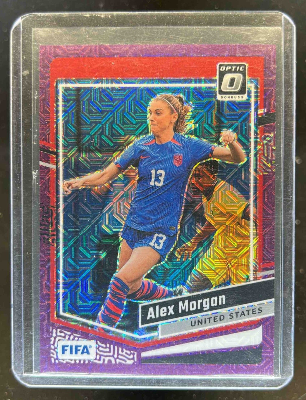2023 Donruss Alex Morgan Optic Purple Mojo #20/25 USA
