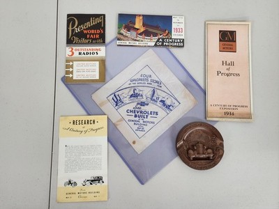1933-34 Chicago World Fair GM/Chevrolet Lot - Napkin Ashtray Booklets