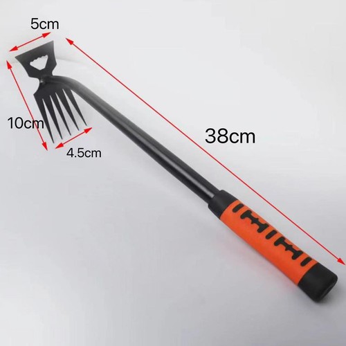Pala Pulizia Erbacce in Metallo 2 in 1 Rastrello da Giardino Acciaio Inox 5/6/8/11 Denti Dua - Foto 27 di 28