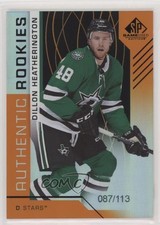 2018 SP Game Used Authentic Rookies Orange Rainbow /113 Dillon Heatherington um0