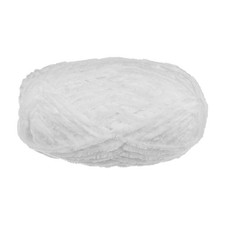 1 Skein Velvet Yarn Chenille Yarn 100g/3.5oz 87 Yards Polyester Soft White
