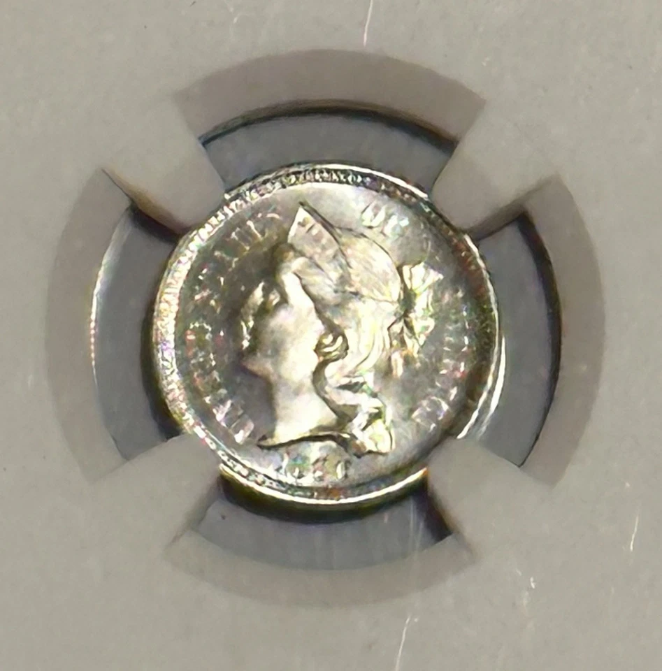 1880 3CN Proof Three Cent Nickel PCGS PR 66 CAMEO - Image 2 of 4