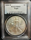 2008-W American Silver Eagle Dollar PCGS MS69