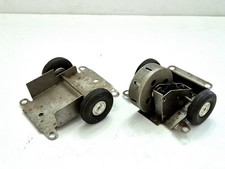2x Vintage Toy Car Chassis One w/ FRICTION Motor WORKS Metal w/Tires Marx