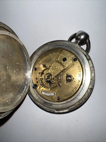 Waltham PS Bartlett Model 1877 11J Coin Silver Cased Pocket Watch 1925