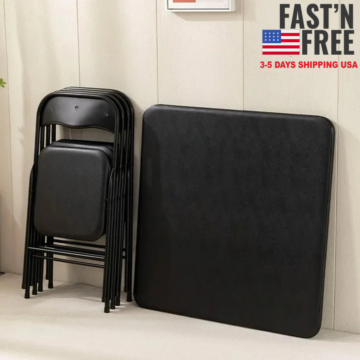 Homy Casa 34" Folding Card Table, Portable Table for Dining, Camping, or Game