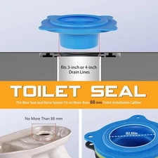 Toilet Flange Repair Kit, Universal Toilet Seal Parts For Wax Seal, Rubber Ga...