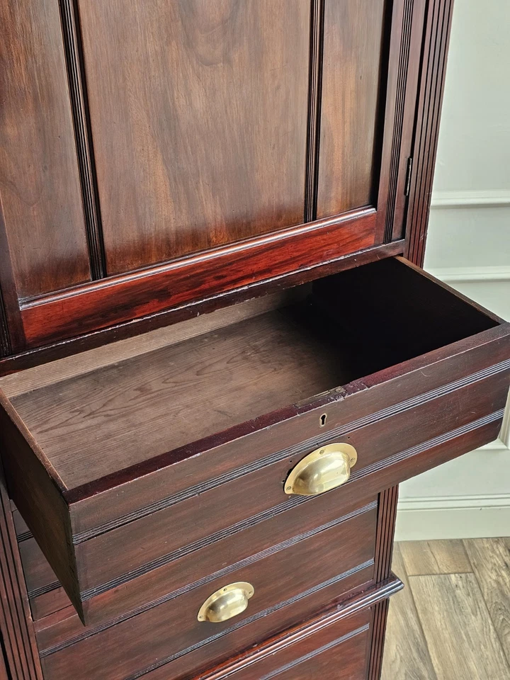 Armario antiguo C. 1880 caoba roto hecho en inglés Foto 2 de 4