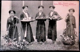 CPA INDOCHINE tonkin hanoï Cigarières de la fabrique de tabac