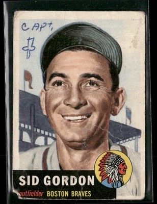 1953 Topps #117 Sid Gordon (low grade)