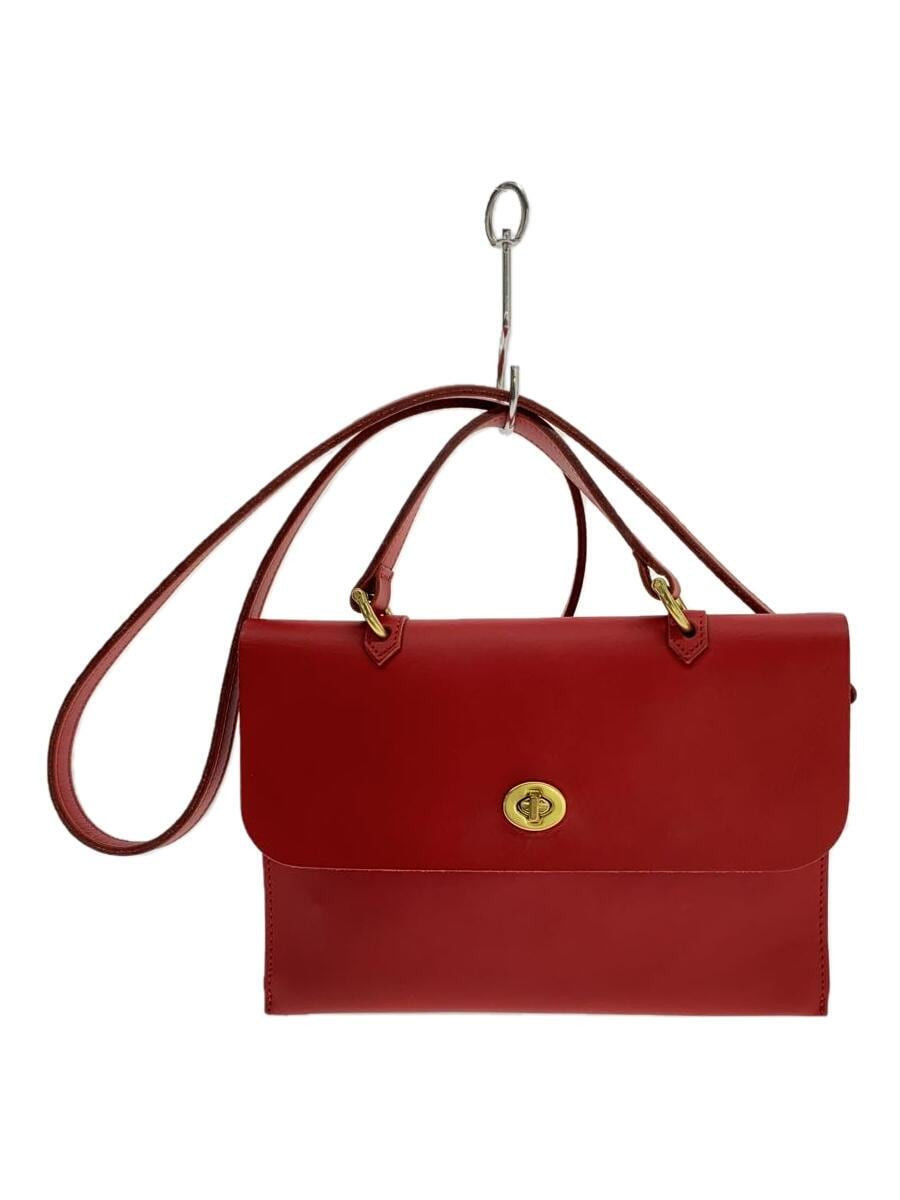 MIMI BERRY Shoulder Bag Leather RED Solid Color Turn Lock | eBay
