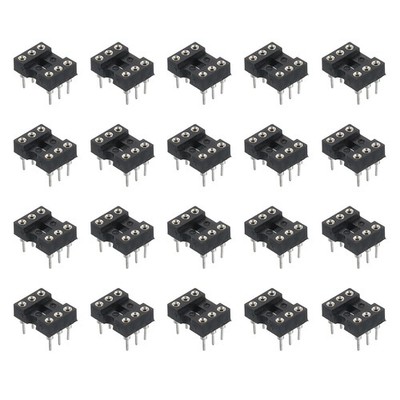 80Pcs DIP IC Chip Socket Adapter Narrow Round 6 Pin 2.54mm/0.1'' Pitch