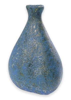 Marcello Fantoni Vase c. 1950s Signed Modernist Textured Volcanic Glazed Ceramic
