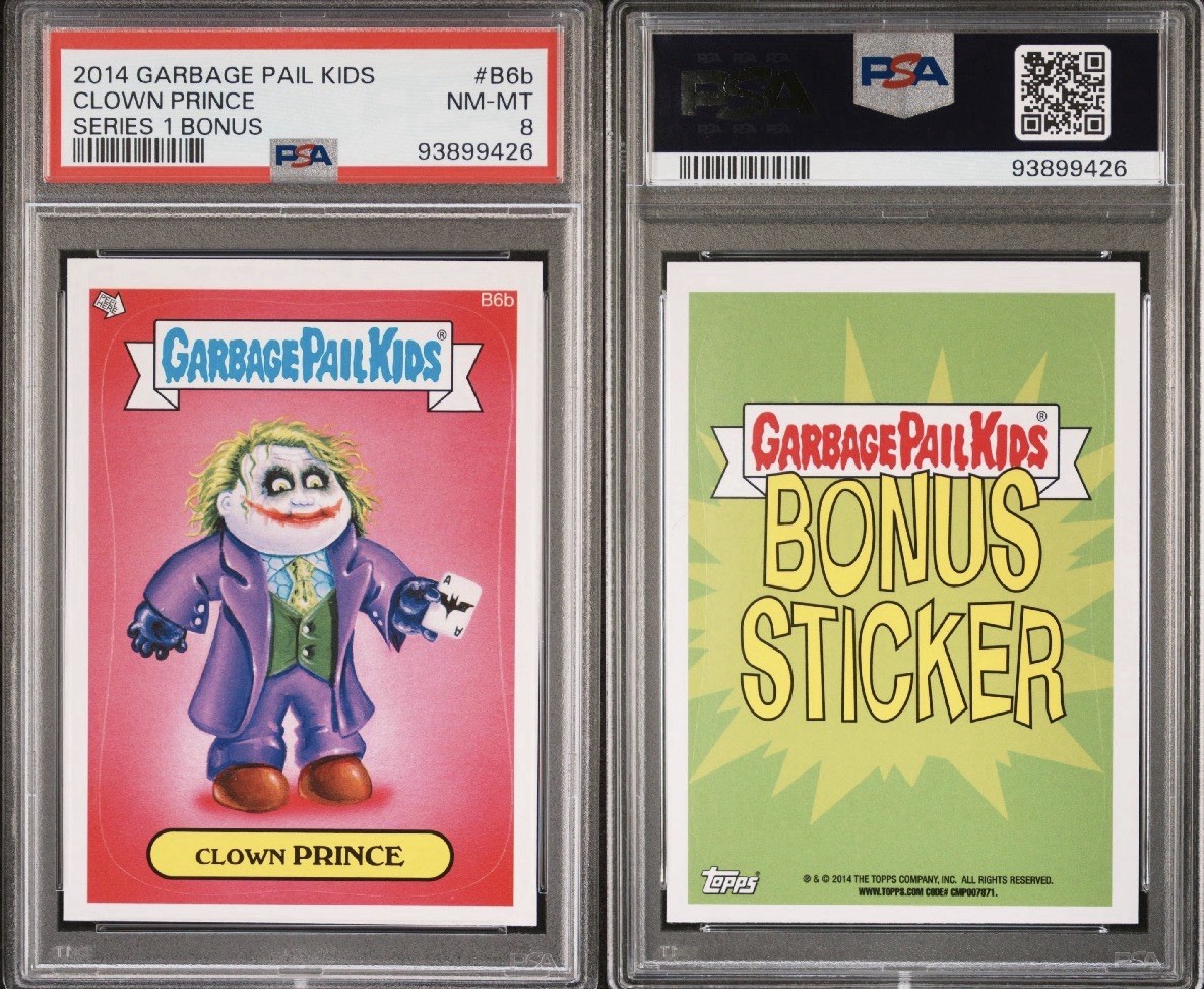2014 Garbage Pail Kids Clown Prince #B6b PSA 8 Joker Health Ledger Qty Avl Pop 4 view 3