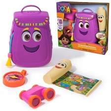 Dora the Explorer, My Adventure Backpack, with Collectible Map, Toy Binoculars