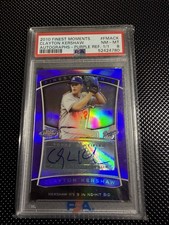 2010 FINEST MOMENTS CLAYTON KERSHAW PURPLE REFRACTORS 1/1 PSA 8 