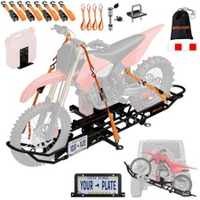 Mockins Dirt Bike Trailer Hitch Carrier With Tilting Loading Ramp Mockins Dirt Bike Trailer Hitch Carrier With Tilting Loading Ramp